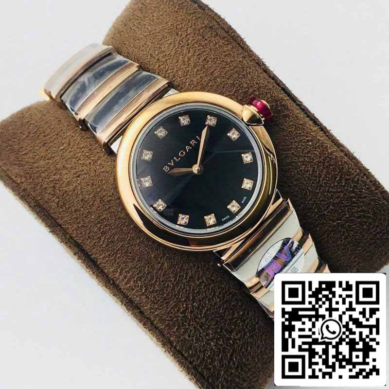Bvlgari LVCEA 1:1 edição melhor BV Fabbrica Rosa Oro quadrante preto