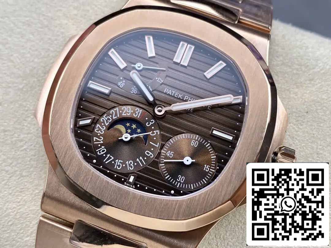 Patek Philippe Nautilus 5712/1R-001 1:1 edição melhor GR Fabbrica Rosa Oro