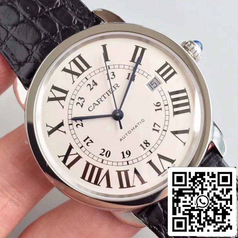 Relojes Ronde Solo De Cartier W6701010 ZF Fabbrica para hombre, edición limitada a 1:1, esfera blanca suiza ETA9015