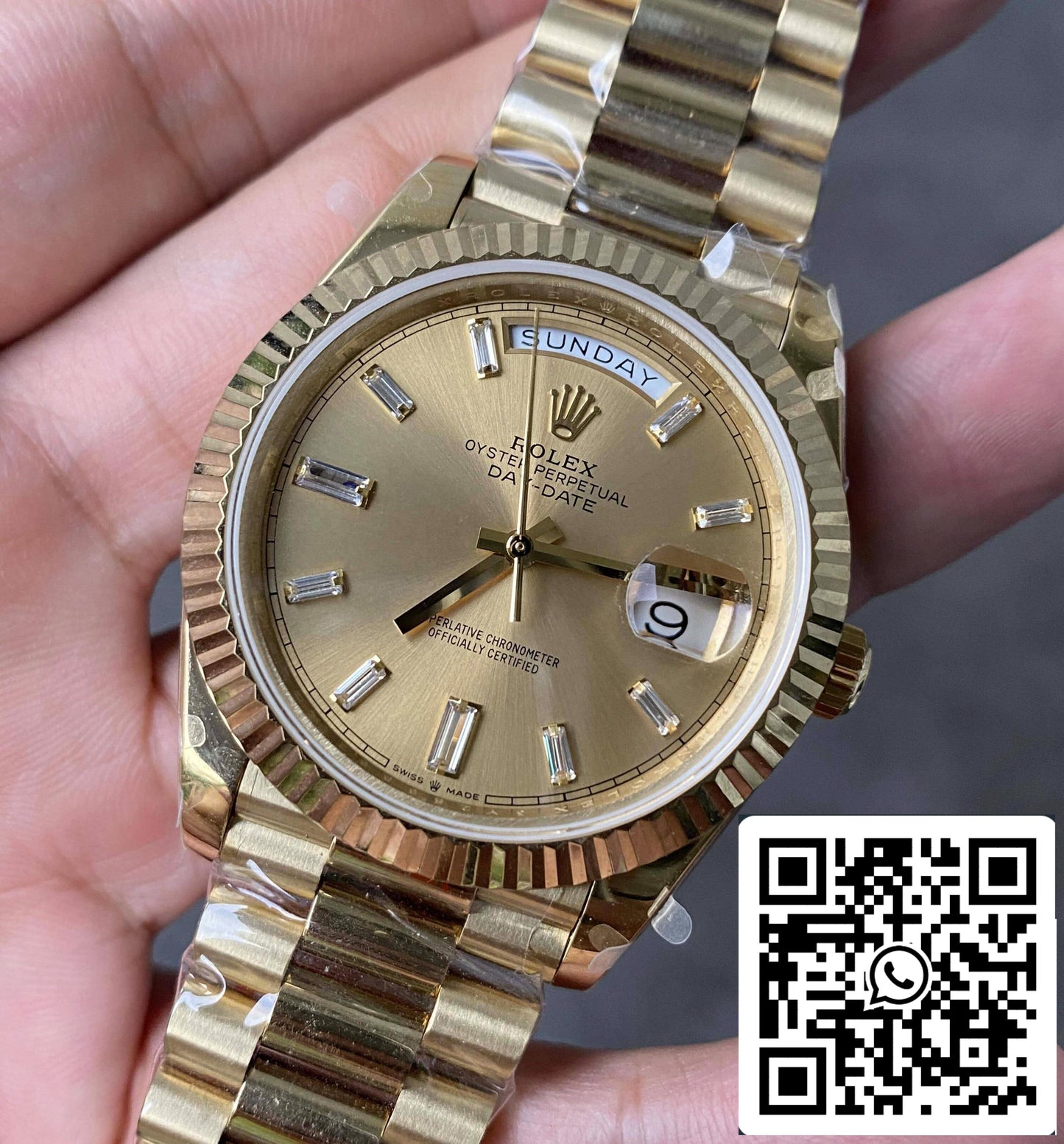 Rolex Day Date M228238-0005 1:1 edição melhor GM Fabbrica V2 Oro quadrante