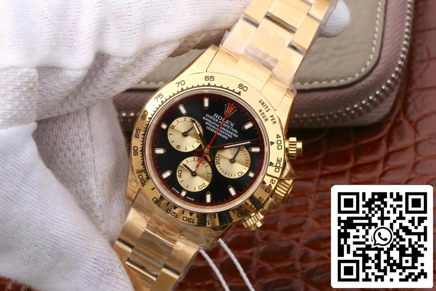 Rolex Daytona Cosmograph M116508-0009 1:1 edição melhor JH Fabbrica ouro 18K