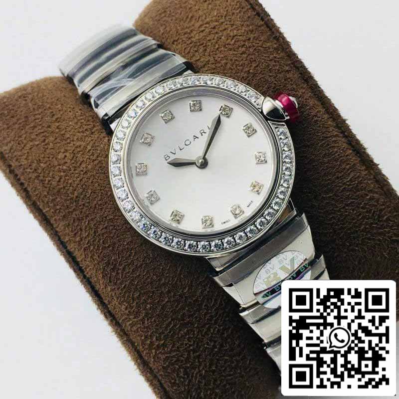Bvlgari LVCEA 1:1 edizione migliore BV Fabbrica Cuadrante blanco engastado con diamantes