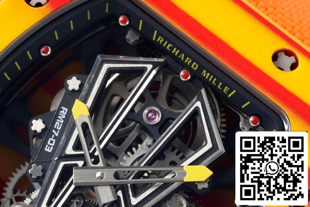 Richard Mille RM27-03 Rafael Nadal Tourbillon 1:1 Best Edition RM Fabbrica Fabric Orange cinturino