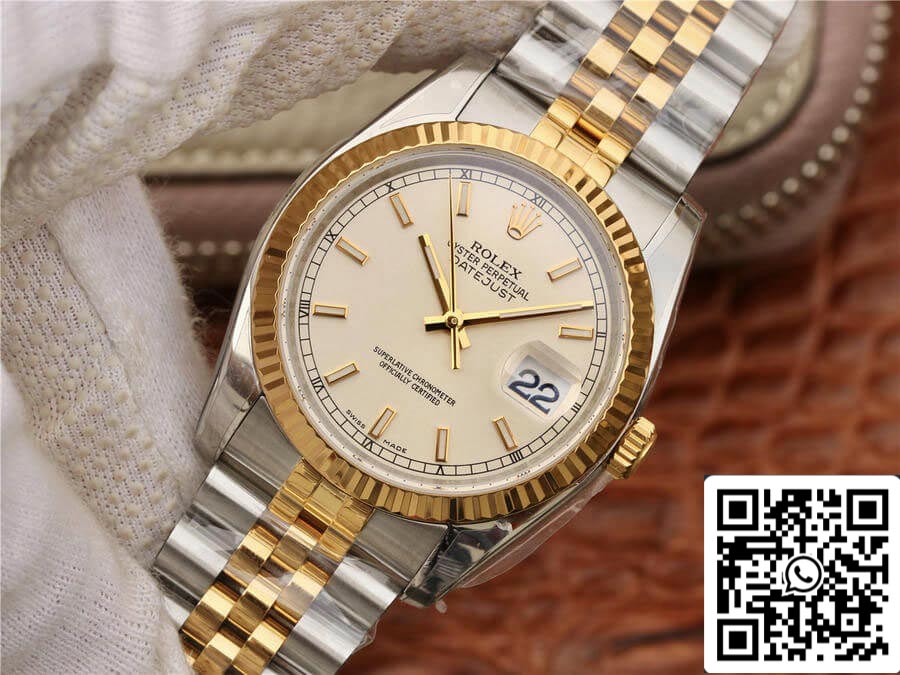 Rolex Datejust 116233 36mm Jubilee cinturino AR Fabbrica Yellow Oro