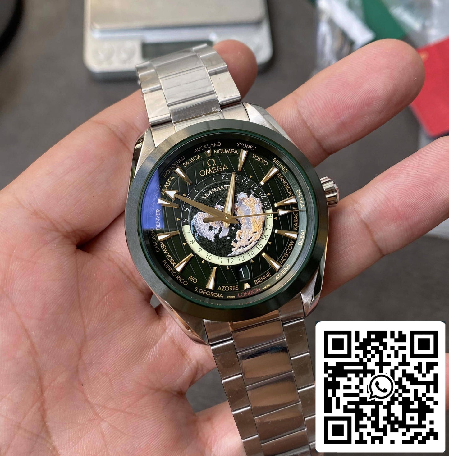 Omega Seamaster 220.30.43.22.10.001 1:1 edição melhor VS Fabbrica quadrante verde