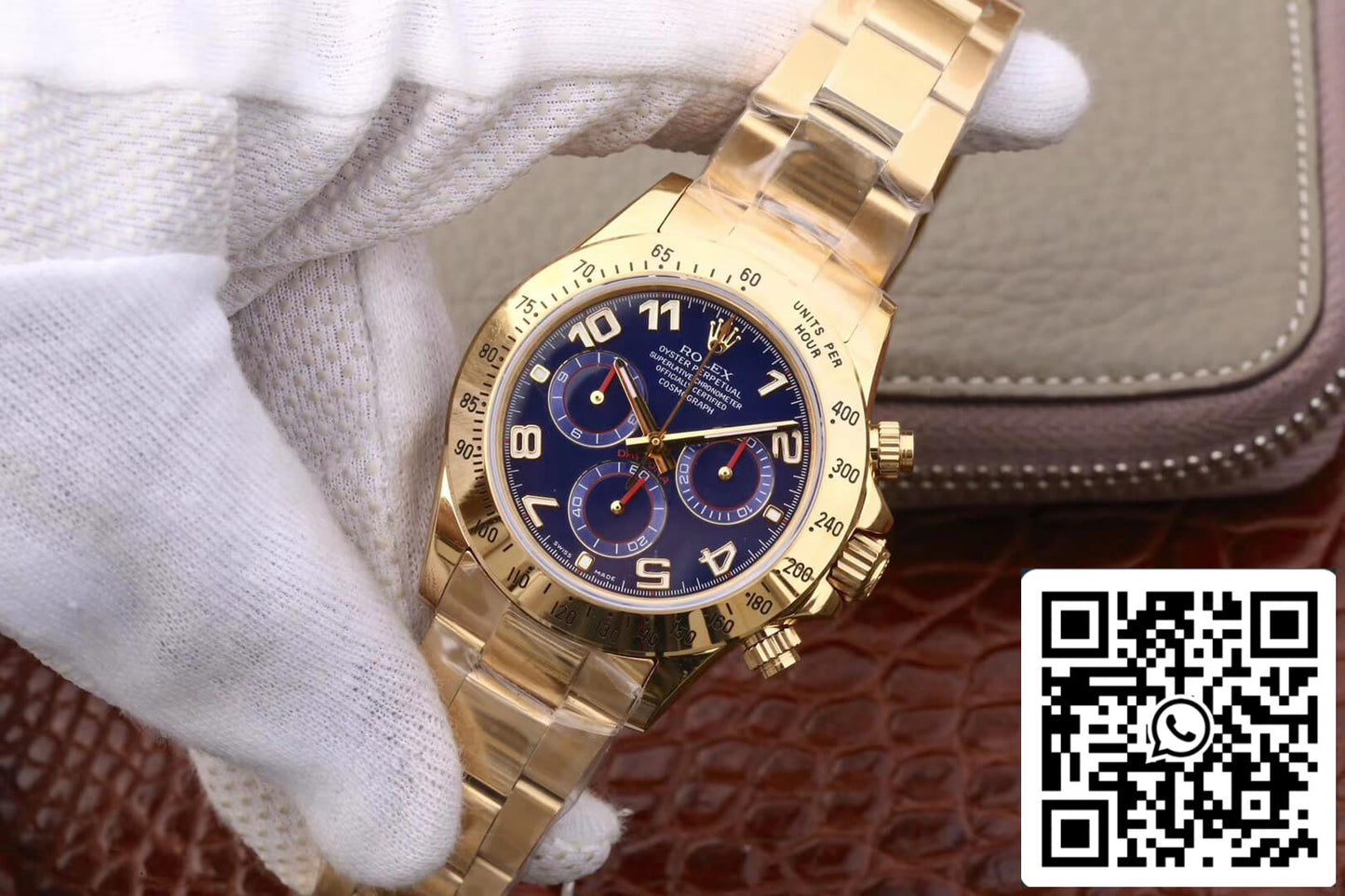 Rolex Daytona Cosmograph 116528 1:1 edição melhor JH Fabbrica mostrador amarelo ouro azul