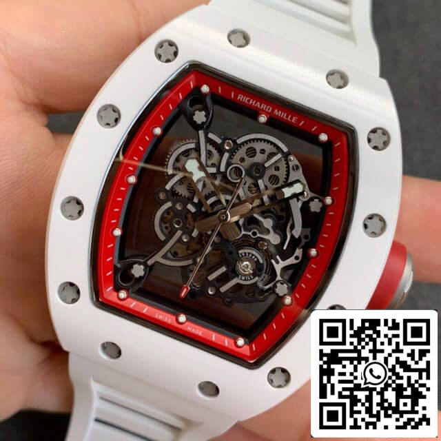 Richard Mille RM055 1:1 Best Edition KV Fabbrica V2 Cinturón de caucho cerámico