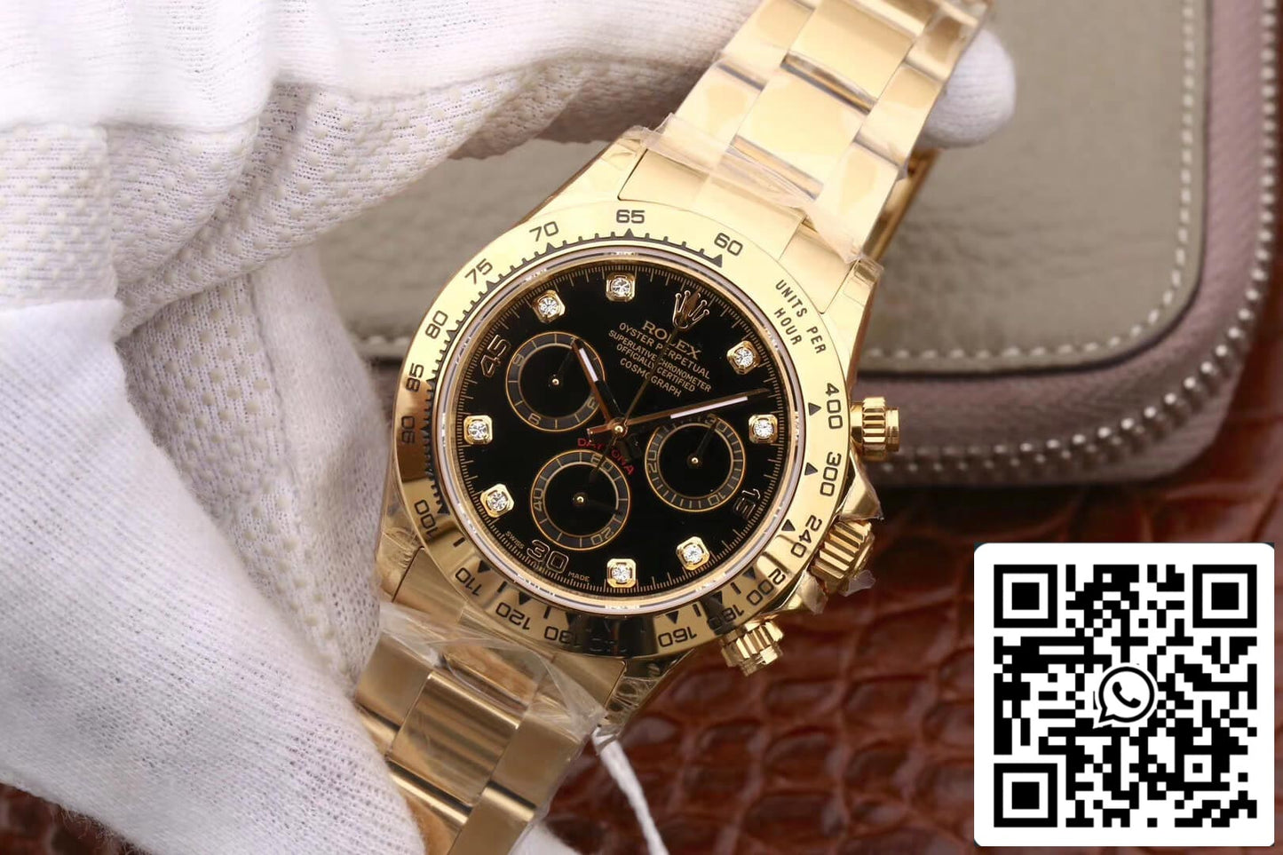 Rolex Daytona Cosmograph M116508-0008 1:1 edição melhor JH Fabbrica mostrador em ouro amarelo e diamantes