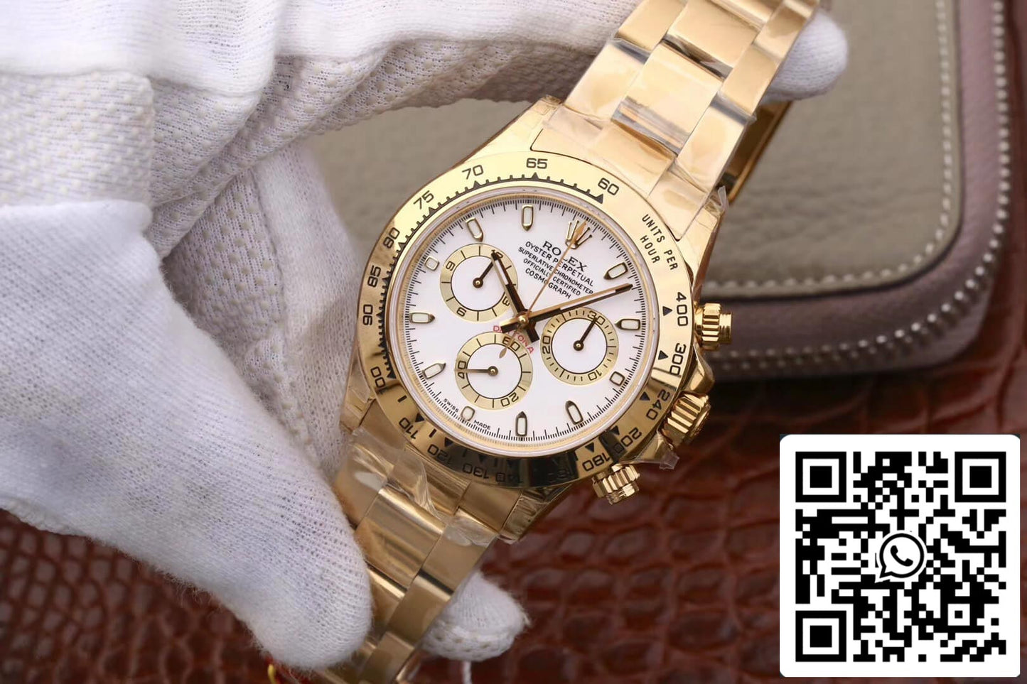 Rolex Daytona Cosmograph M116508-0001 1:1 edição melhor JH Fabbrica mostrador branco