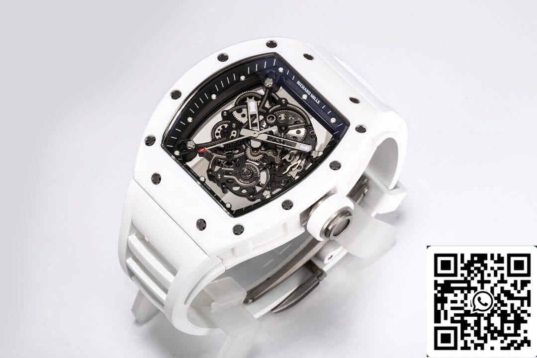 Richard Mille RM-055 1:1 edizione migliore BBR Fabbrica V2 Bianco ceramica Cassa