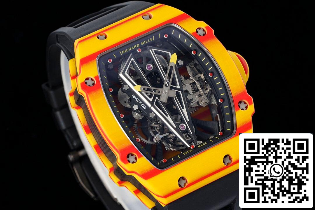 Richard Mille RM27-03 Rafael Nadal Tourbillon 1:1 Best Edition RM Fabbrica Rubber cinturino