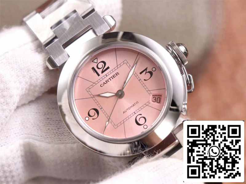 Cartier Pasha W31075M7 1:1 Best Edition V9 Fabbrica Pink Dial Swiss Cal.049