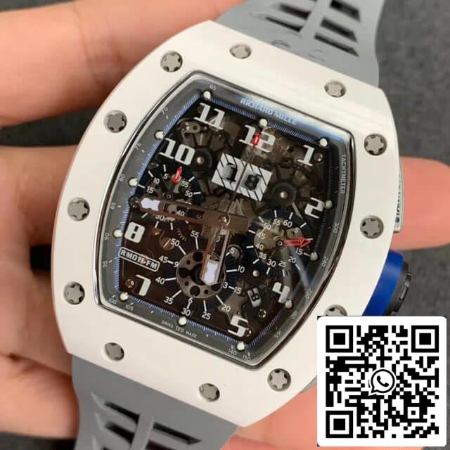 Richard Mille RM-011 1:1 Best Edition KV Fabbrica White Ceramic Case