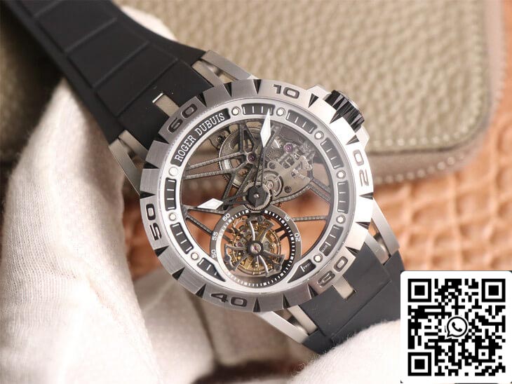 Roger Dubuis Excalibur Spidr RDDBEX0479 1:1 edizione migliore JB Fabbrica Tourbillon Black cinturino