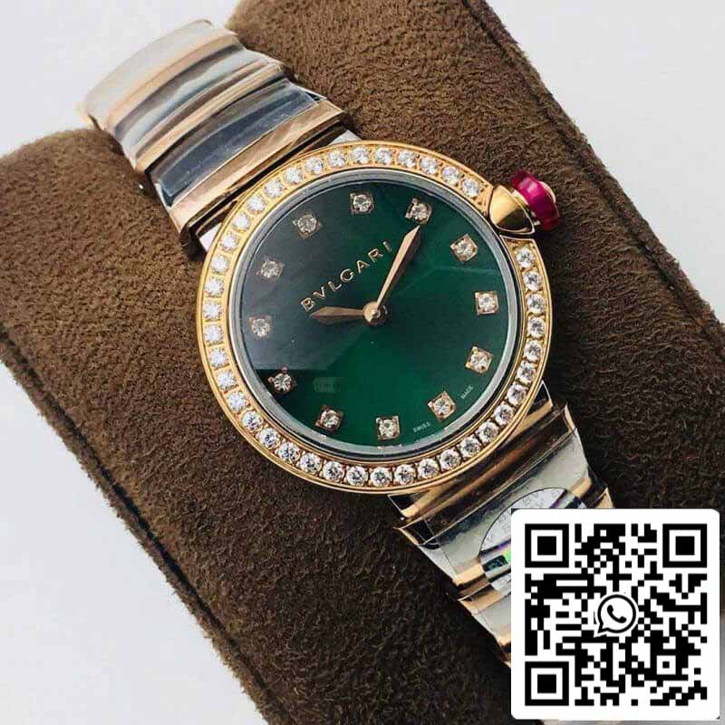 Bvlgari LVCEA 1:1 edizione migliore BV Fabbrica Diamond-set quadrante verde