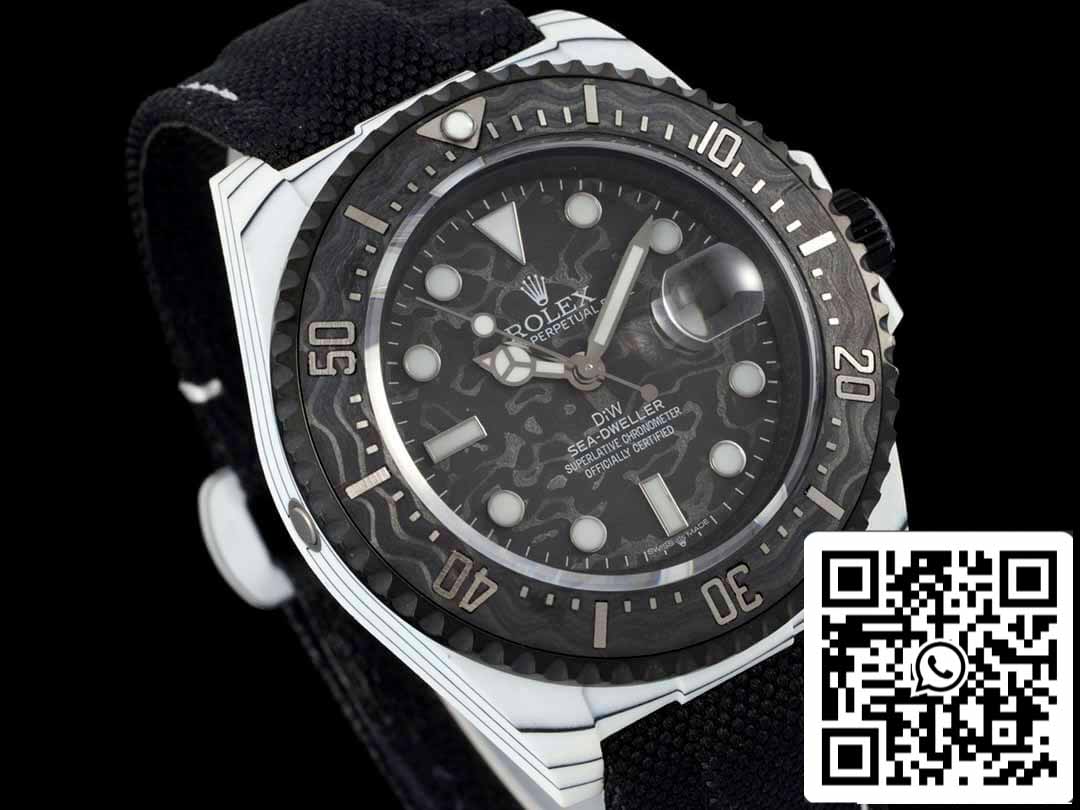 Rolex Sea-Dweller 1:1 edição melhor Diw Fabbrica fibra de carbono Nero cinturino