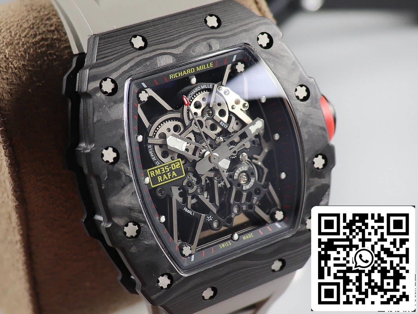 Richard Mille RM035 1:1 Best Edition KV Fabbrica V3 Black Carbon Fiber Case