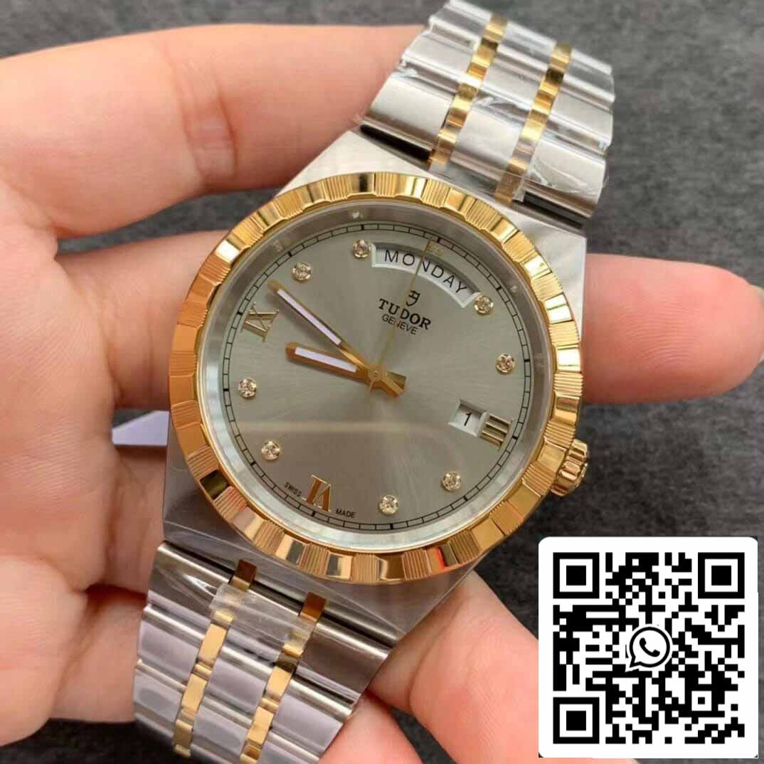 replica Tudor Royal M28603-0002 day date V7 Fabbrica Grey Dial