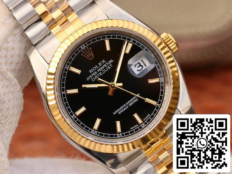 Rolex Datejust 126233 36mm AR Fabbrica Mechanical Watches 1:1 edizione migliore Swiss ETA3135 Two Tone bracciale