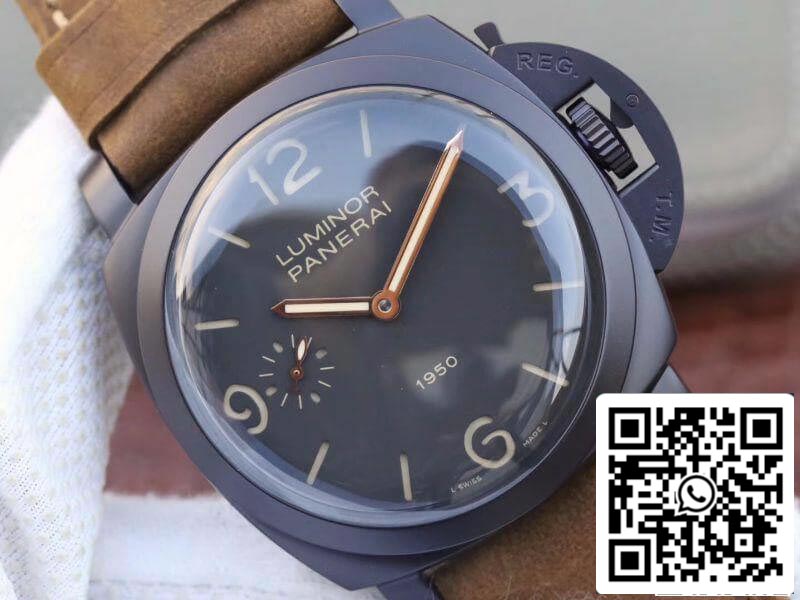 Relógios mecânicos Panerai Luminor PAM375 ZF Fabbrica 1:1 Best Edition Swiss ETA P3000 com caixa de titânio banhada a PVD