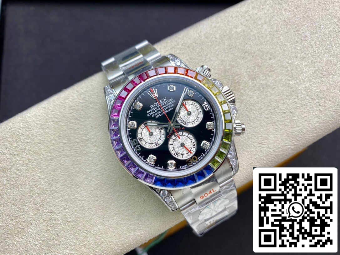 Rolex Daytona Cosmograph 116599 RBOW 1:1 edição melhor JH Fabbrica mostrador preto