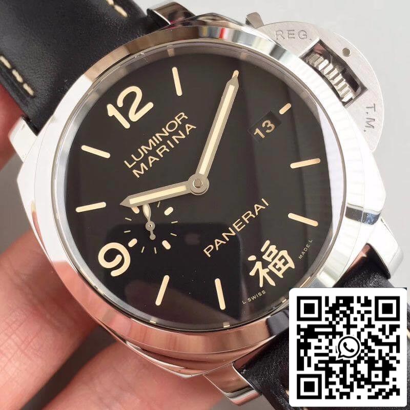 Panerai Luminor PAM498 VS Fabbrica Relojes mecánicos 1:1 edición migliore Swiss ETA P9000 Nero Pelle cinturino