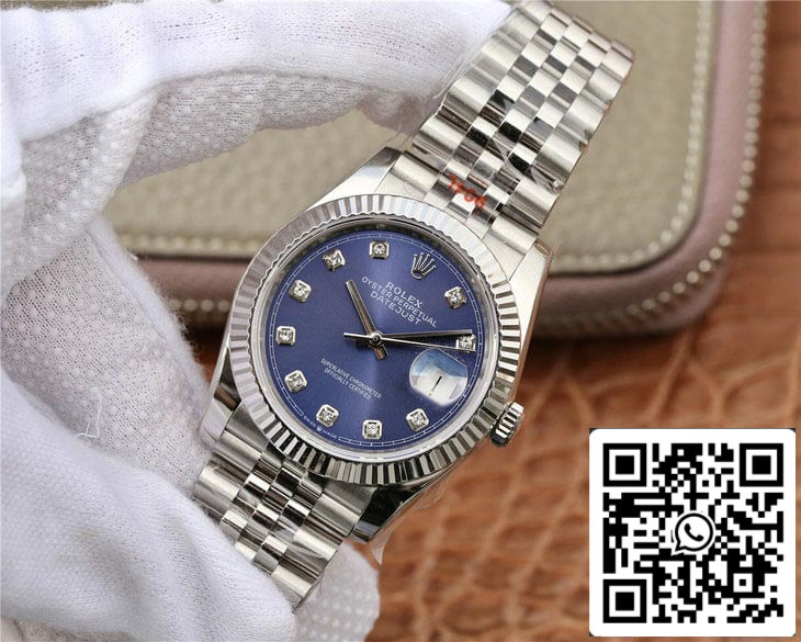 Rolex Datejust M126234-0037 1:1 edizione migliore GM Fabbrica Diamond-set quadrante blu