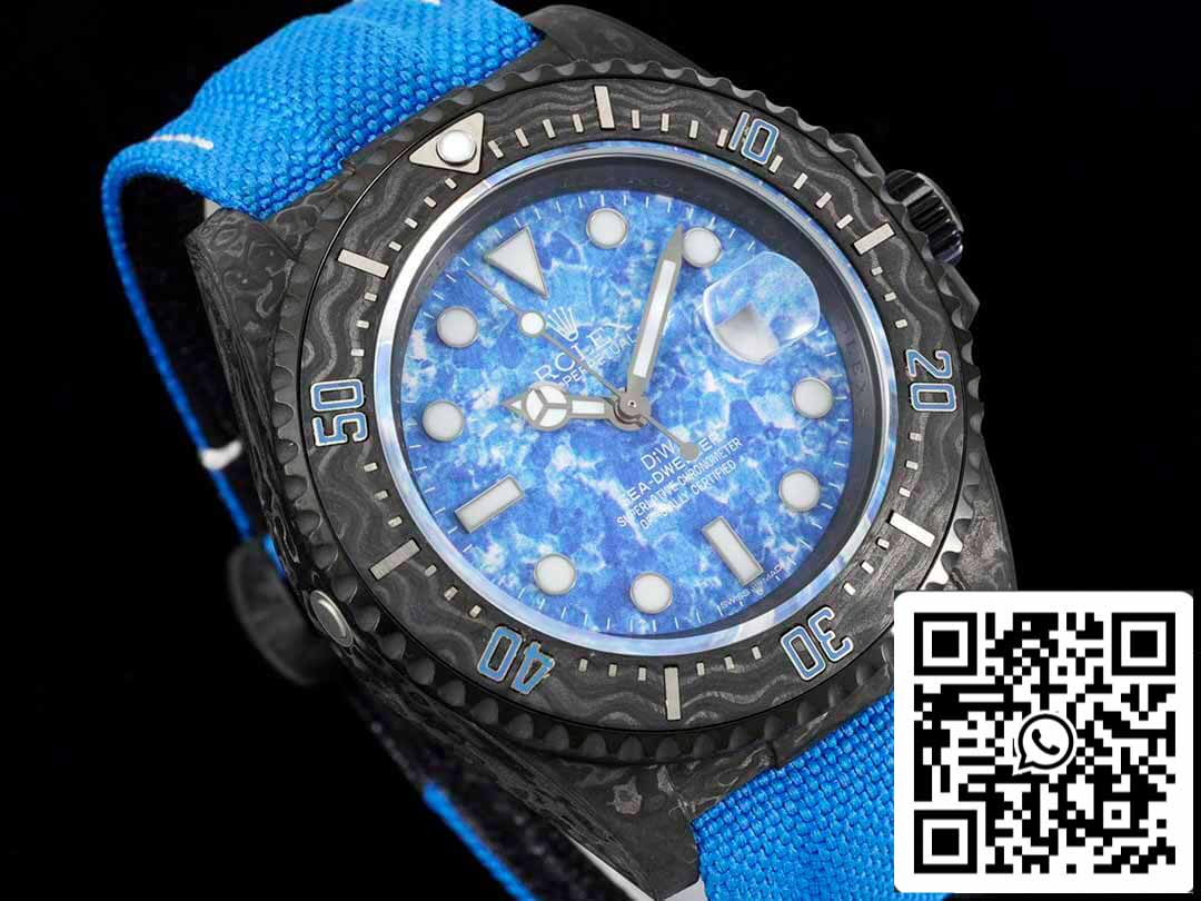 Rolex Sea-Dweller 1:1 edizione migliore Diw Fabbrica fibra di carbonio quadrante blu