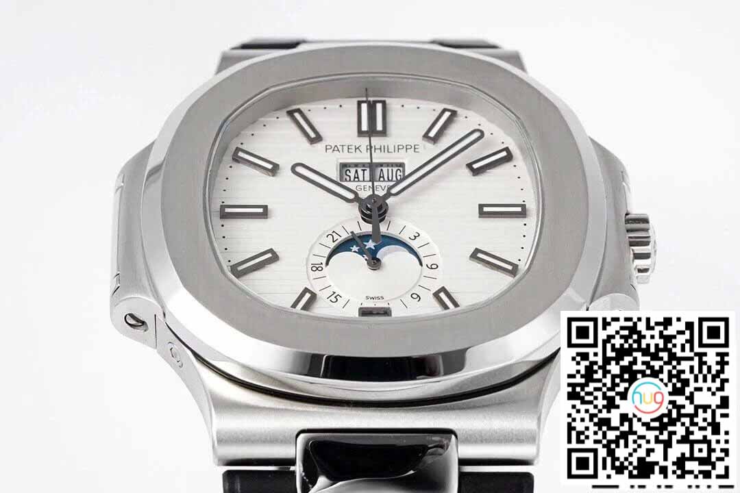 Patek Philippe Nautilus 5726/1A-010 1:1 Best Edition PPF Fabbrica Black Rubber cinturino