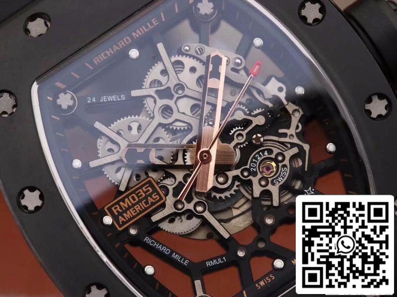 Richard Mille RM035 KV Fabbrica 1:1 Melhor Edição Suíça ETA8215