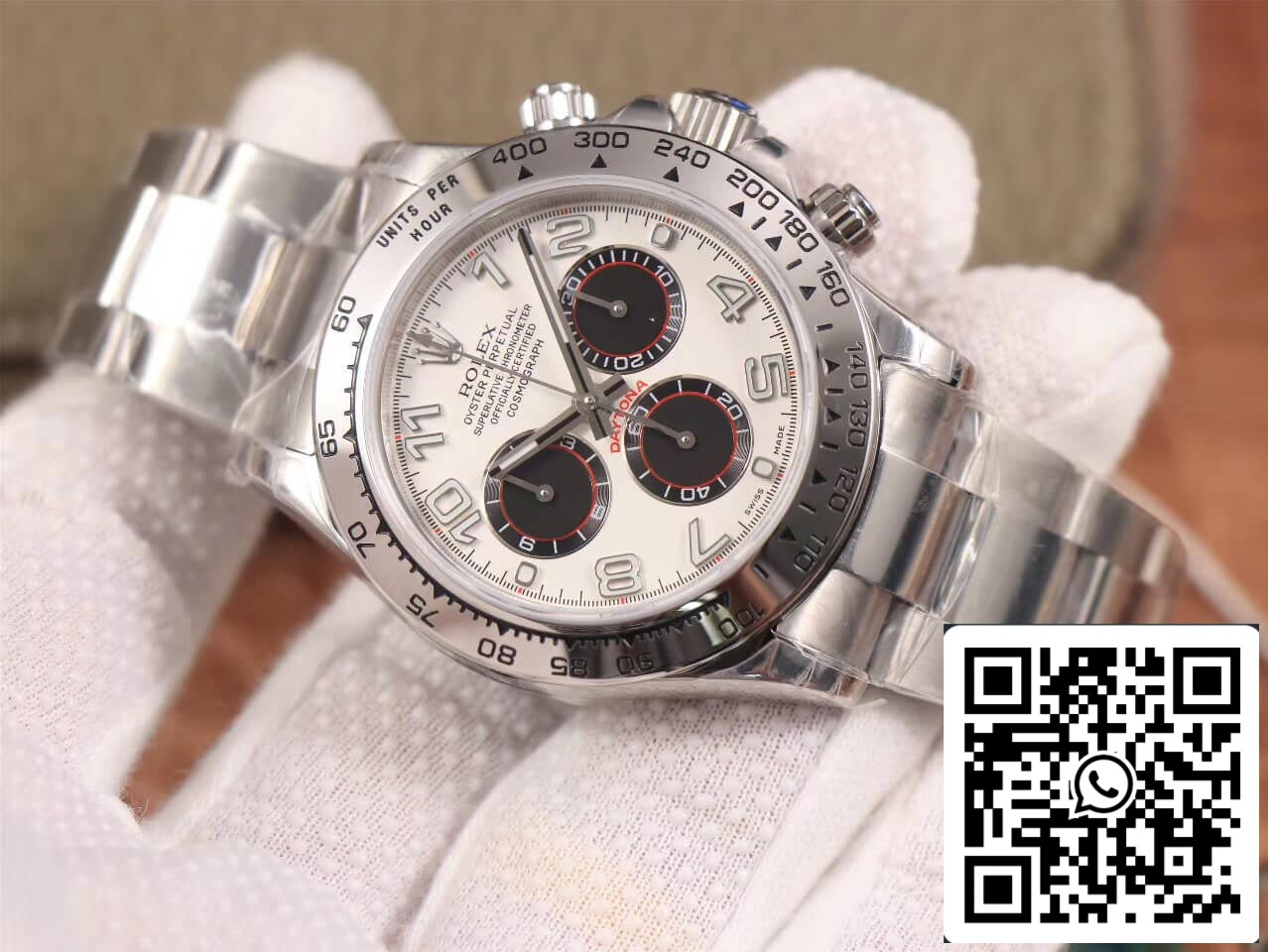 Rolex Daytona Cosmograph 116509 1:1 edição melhor JH Fabbrica ouro branco 18K