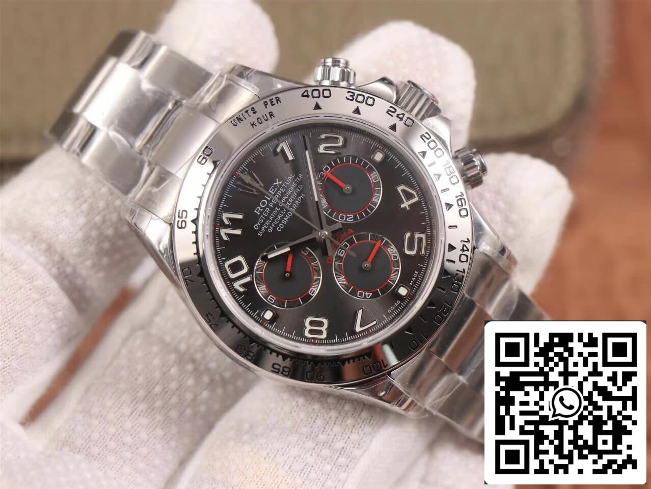 Rolex Daytona Cosmograph 116509 1:1 edição melhor JH Fabbrica mostrador preto