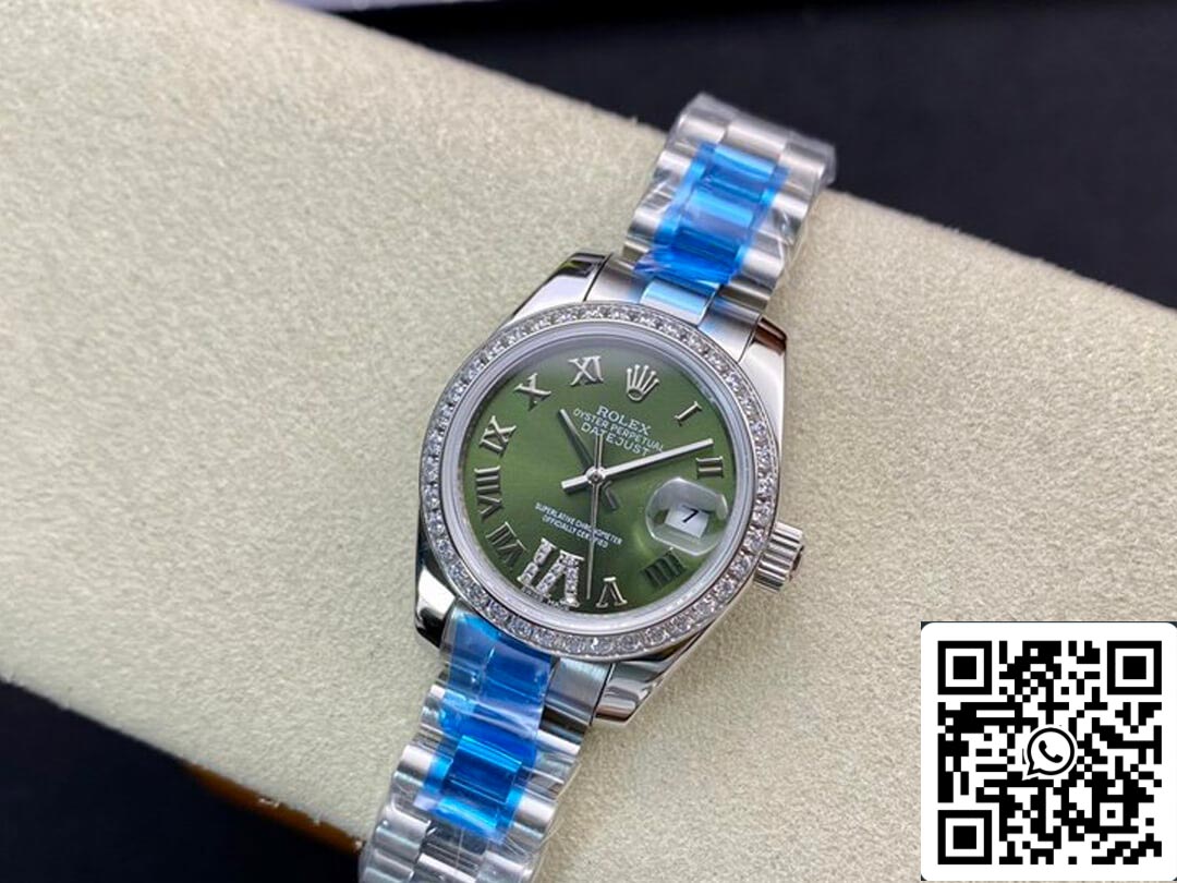 Rolex Datejust 28MM 1:1 edizione migliore BP Fabbrica Diamond-set quadrante verde