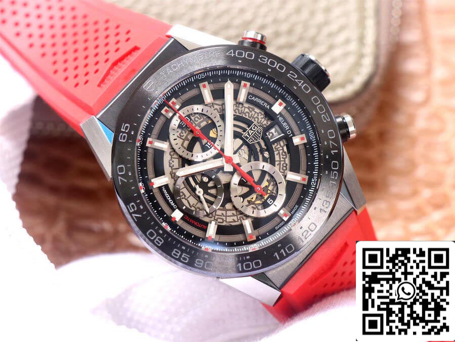 TAG Heuer Carrera CAR2A1Z.FT6050 1:1 Best Edition XF Fabbrica Red Rubber cinturino