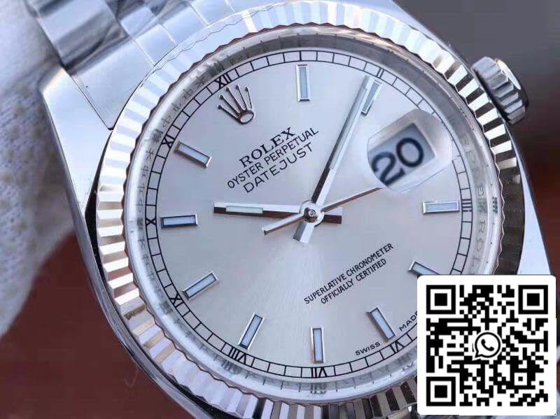 Rolex Datejust II 36 126334 AR Fabbrica 1:1 edizione migliore Swiss ETA3135 Rhodium quadrante