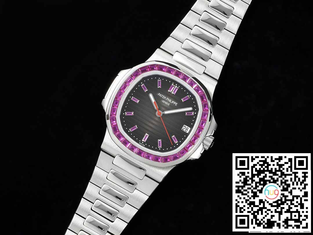 Patek Philippe Nautilus 5711 1:1 edição melhor GR Fabbrica quadrante preto com diamantes