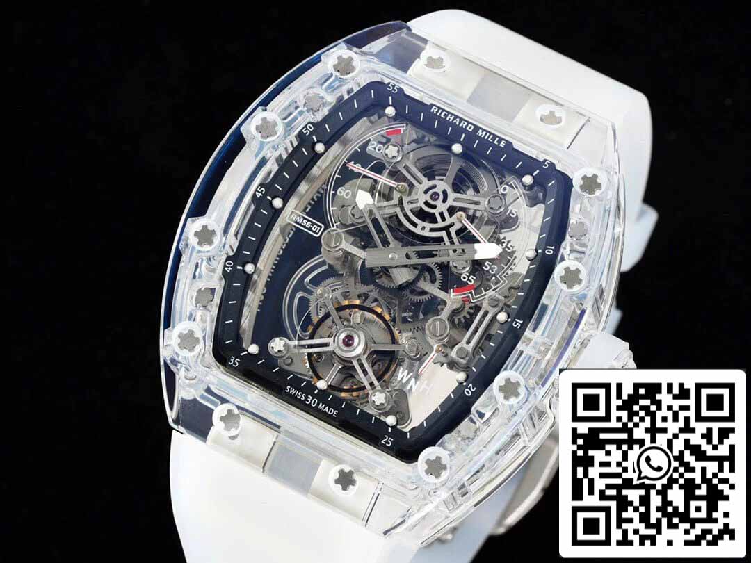 Richard Mille RM 56-01 Tourbillon 1:1 Best Edition RM Fabbrica Transparent Skeleton Dial