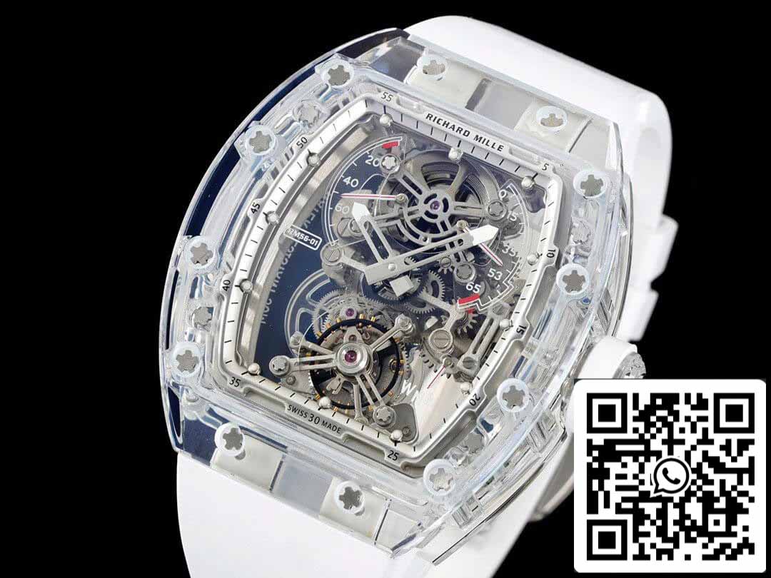 Richard Mille RM 56-01 Tourbillon 1:1 Best Edition RM Fabbrica White Rubber cinturino