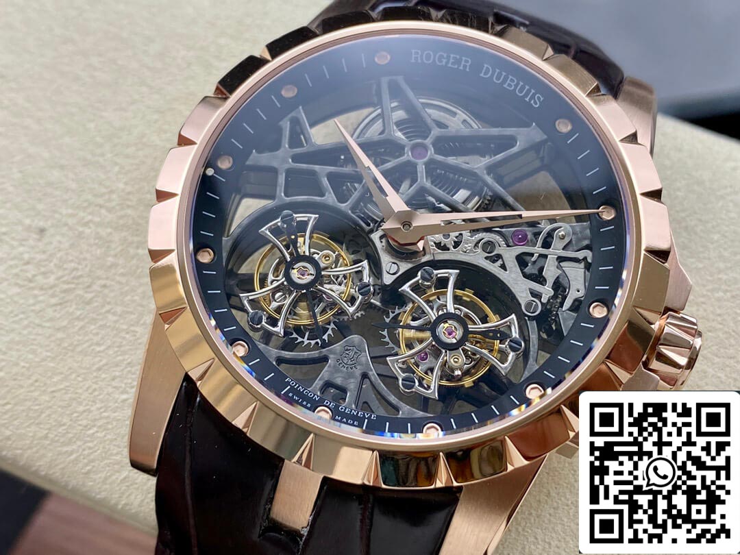 Roger Dubuis Excalibur RDDBEX0395 1:1 edizione migliore YS Fabbrica Double Tourbillon Dial