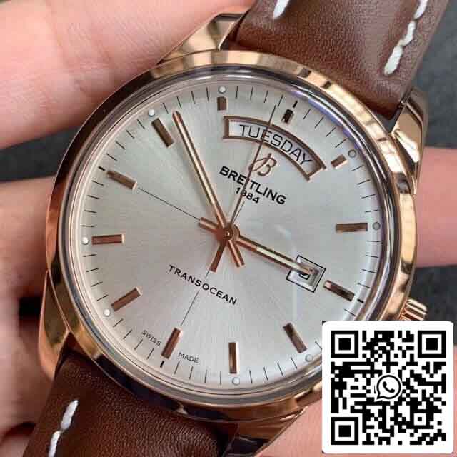 replica Breitling Transocean R45310121G1P1  V7 Fabbrica Gold Case