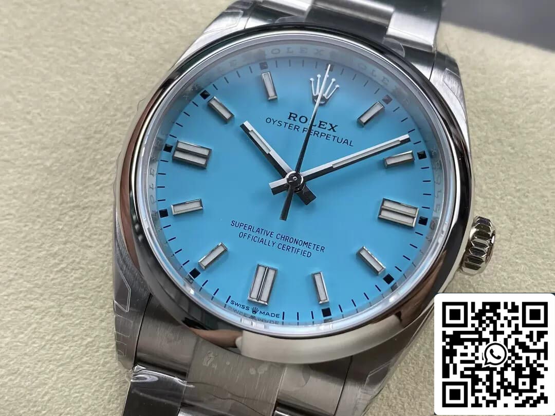 Rolex Oyster Perpetual M126000-0006 36MM 1:1 edizione migliore VS Fabbrica Turquoise quadrante blu