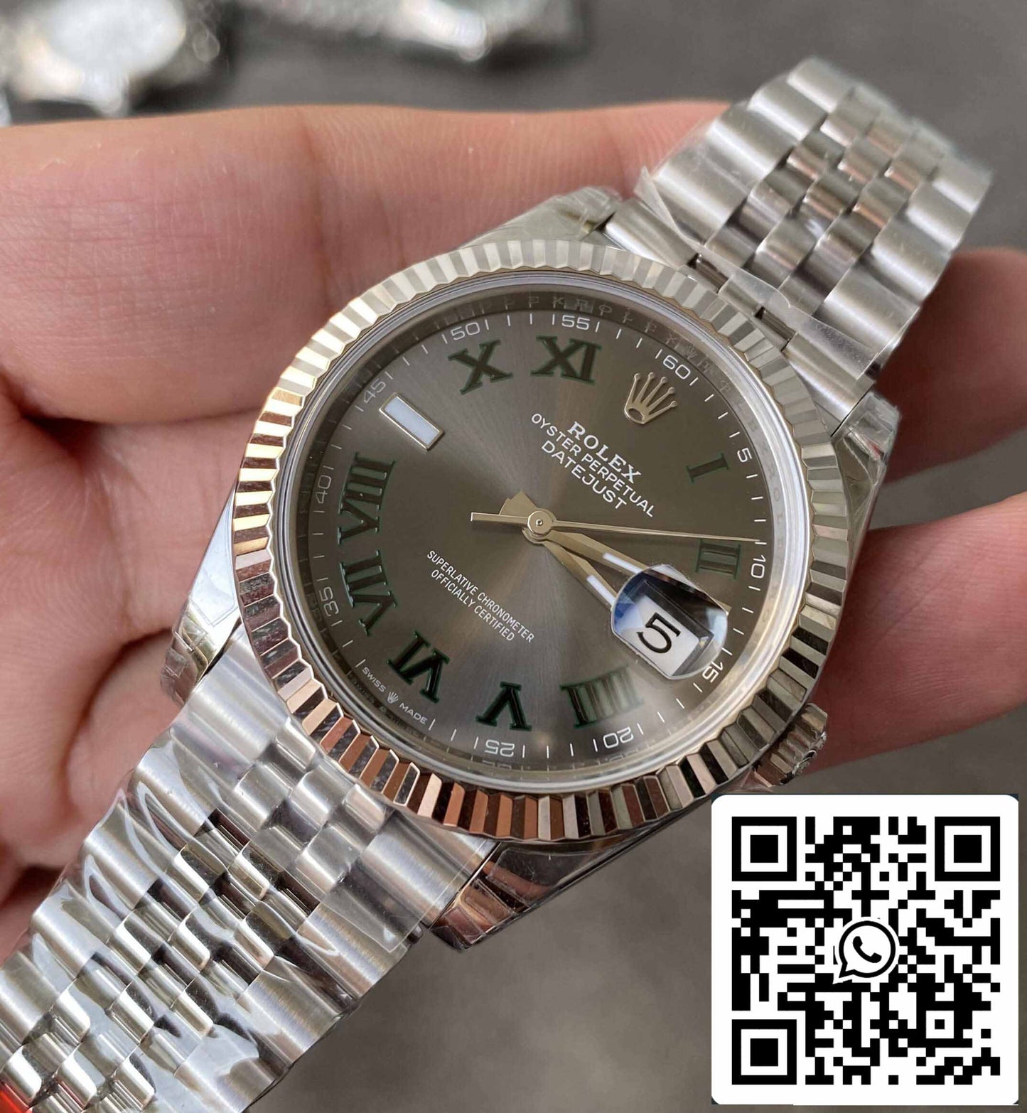 Rolex Datejust M126334-0022 41MM 1:1 edizione migliore VS Fabbrica quadrante verde
