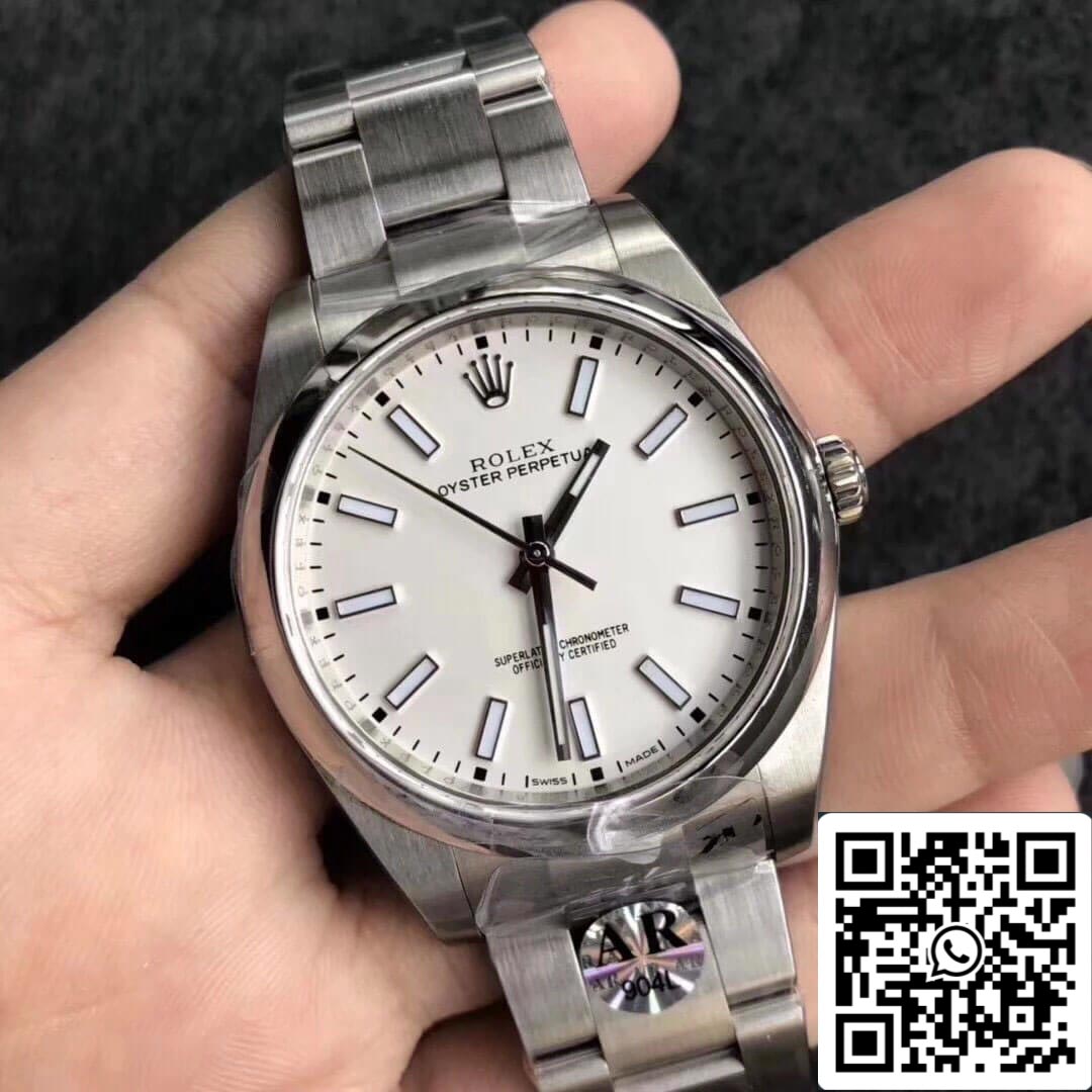 Rolex Oyster Perpetual 114300 39MM AR Fabbrica 1:1 edizione migliore quadrante bianco