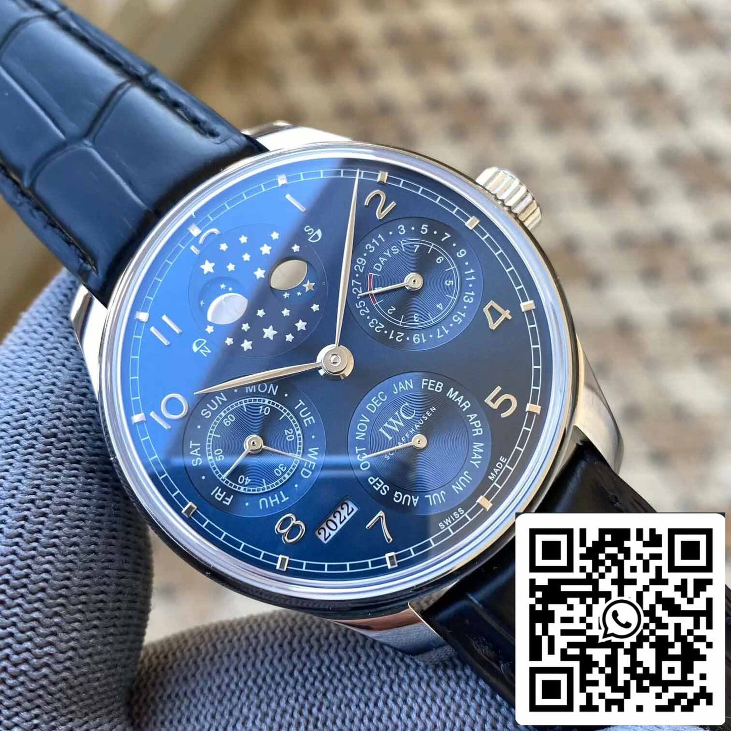 IWC Portuguese Perpetual Calendar IW503401 1:1 edizione migliore APS Fabbrica quadrante blu