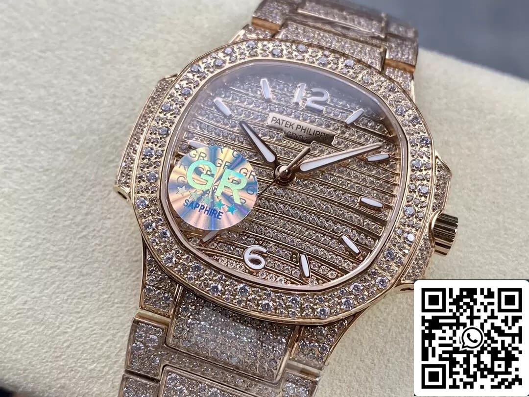Patek Philippe Aquanaut 7118/1450R-001 1:1 edizione migliore GR Fabbrica Oro Diamond quadrante