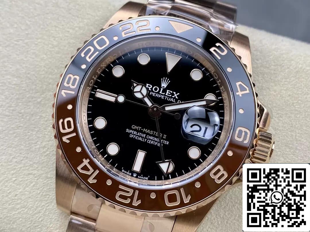 Rolex GMT Master II M126715CHNR-0001 1:1 edizione migliore C+ Fabbrica quadrante nero