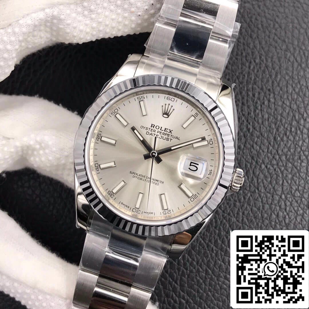 Rolex Datejust M126334-0003 1:1 edizione migliore VS Fabbrica quadrante argento