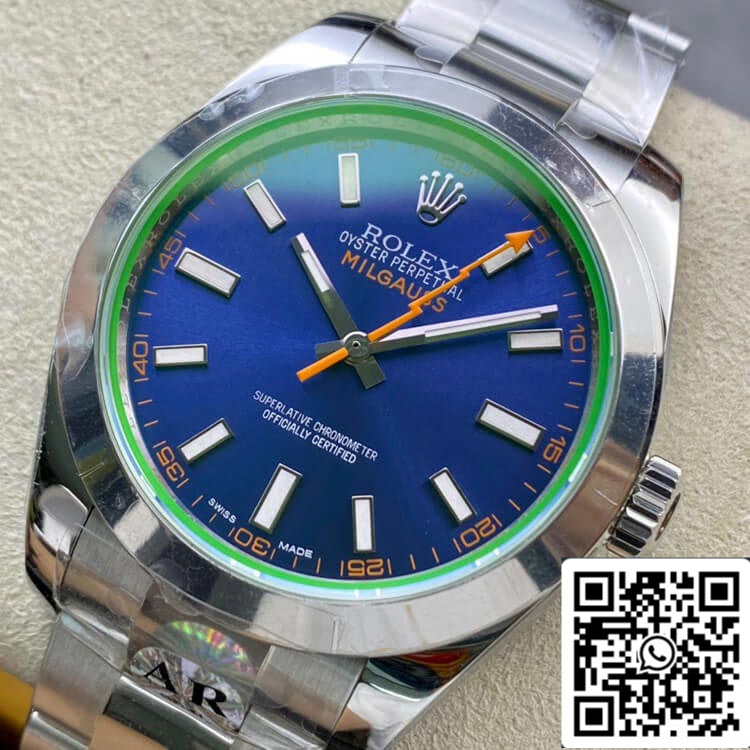 Rolex Milgauss 116400GV AR Fabbrica 1:1 edizione migliore Swiss ETA3131