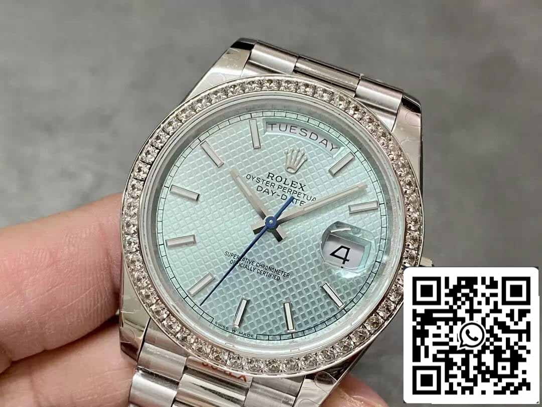 Rolex Day Date 228236 1:1 edizione migliore GM Fabbrica V2 Counterweight Versione quadrante blu