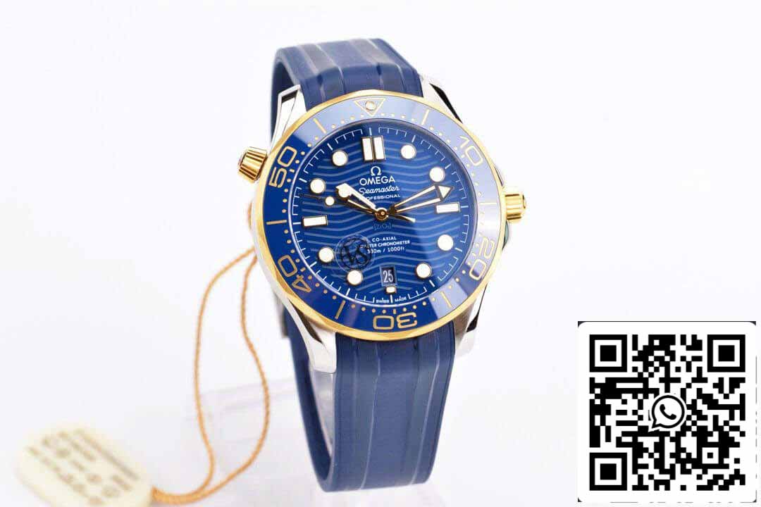 Omega Seamaster Diver 300M 210.22.42.20.03.001 1:1 edição melhor VS Fabbrica Gomma cinturino